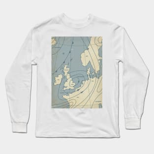 Meteorological Weather map of Europe Long Sleeve T-Shirt